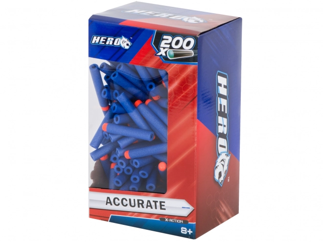 Vervangende munitie compatibel met NERF 7,2cm BOX 200 stuks.