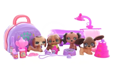 Set van hondjes met accessoires