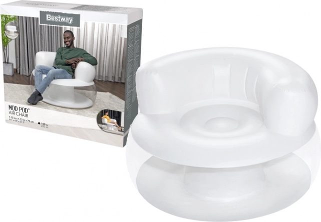 Opblaasbare fauteuil Wit 112 x 112 x 70 cm Bestway