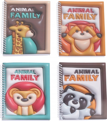 Spiraalgebonden ongelinieerd notitieboek 14,5 × 21 cm, 60 pagina’s – Dieren