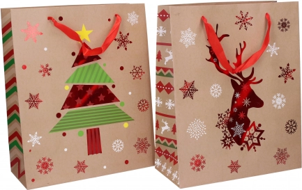 Cadeaupapierentas M voor Kerst 32 × 26 × 10 cm