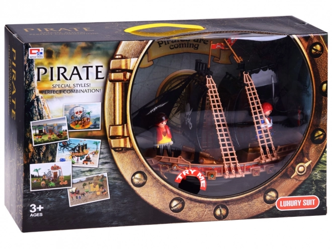 Piratenboot met figuren en geluidseffecten