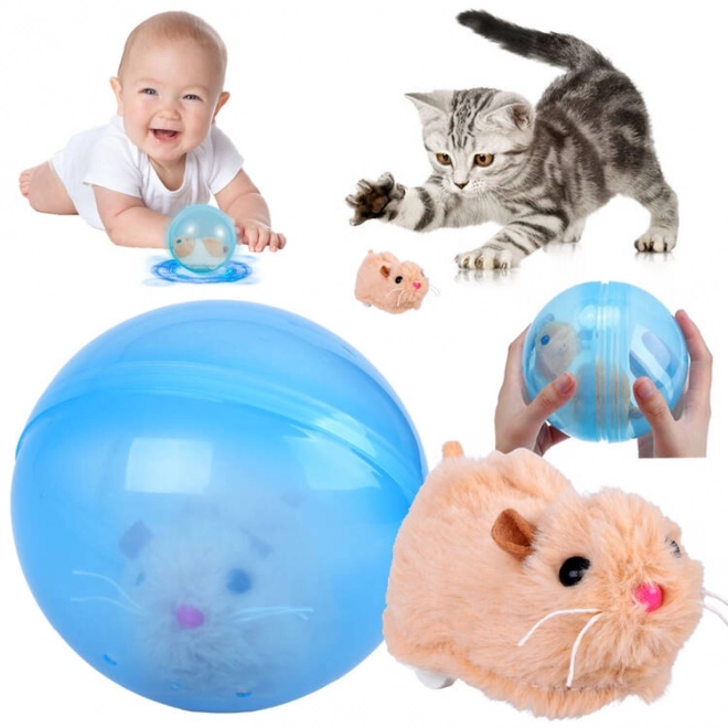 Interactief hamster speelgoed in blauwe bal