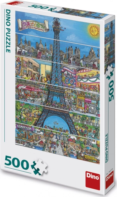 Puzzel Eiffeltoren 500 stukjes getekend