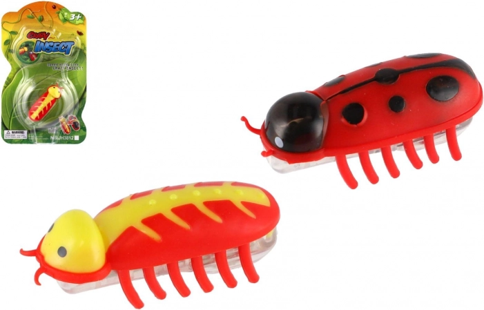 Interactieve kruipende kever op batterij, kunststof, 4,5 cm