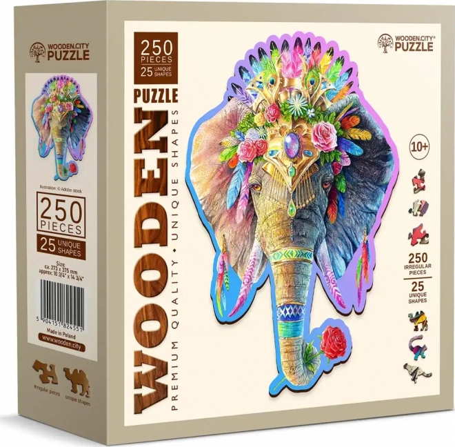 WOODEN CITY Houten puzzel Elegante olifant 250 stukken EKO