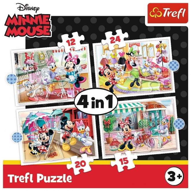Puzzel 4in1 Minnie met vrienden