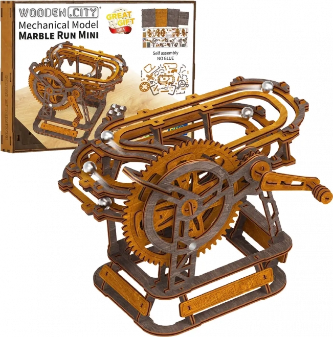 Houten 3D-puzzel Knikkers Mini van Wooden City