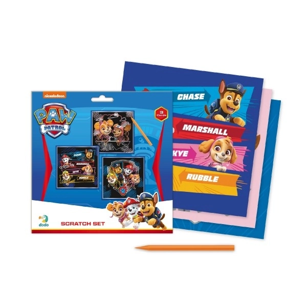 Krabbelplaatjes Paw Patrol kleurrijk 3 stuks