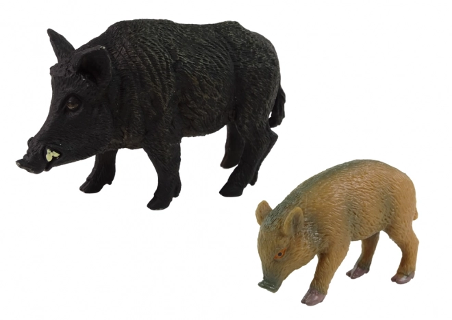Set van Twee Figuren van Wild Zwijn en Jong - Bosdieren