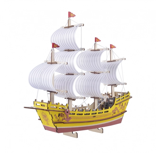 Woodcraft houten 3D puzzel Handelsschip