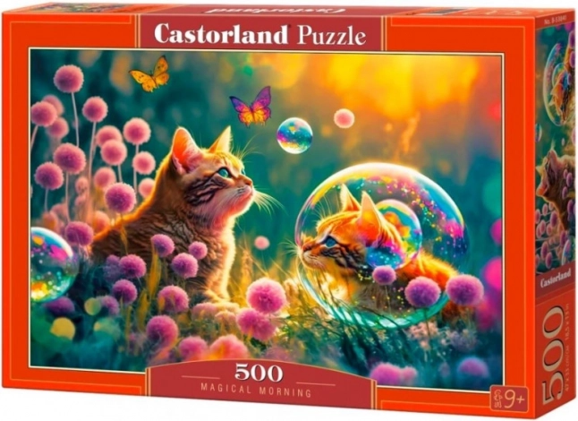 Puzzel 500 stukjes Magical Morning met katten