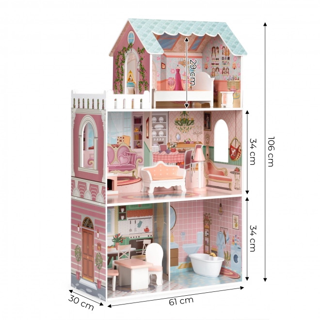 Groot poppenhuis met meubels ECOTOYS