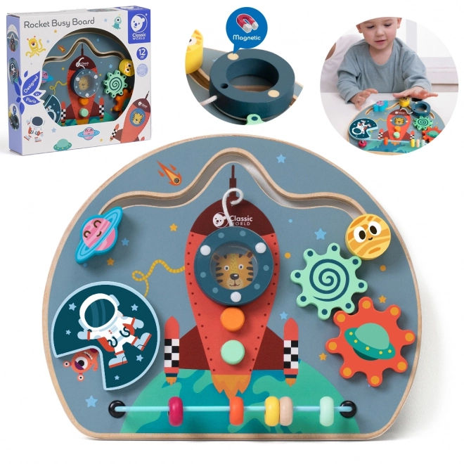 Houten educatief bord - ruimte