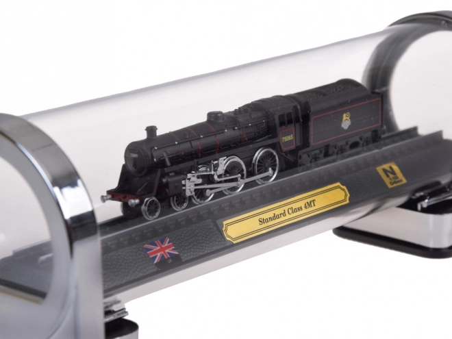 Verzamelmodel locomotief STANDARD CLASS 4MT 1:160 in beschermvitrine