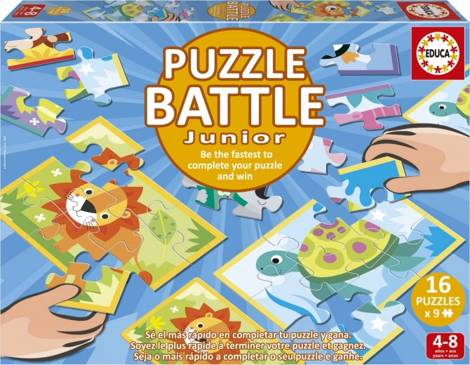 Educa puzzelstrijd Dierenvriendjes 16×9 stukjes