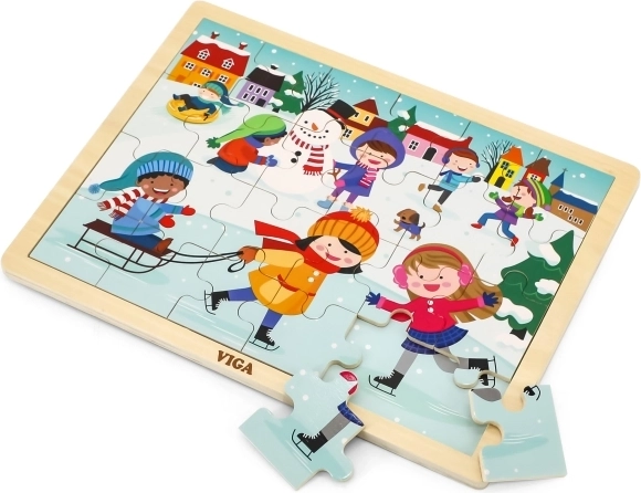 Stevig houten bord voor eenvoudig puzzelen