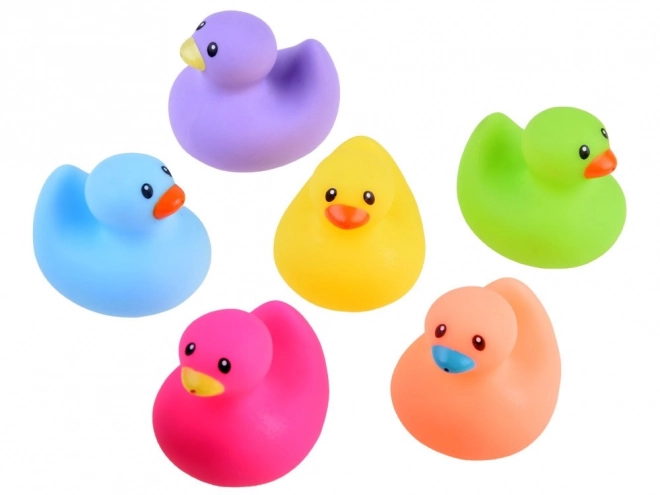 Gekleurde rubberen badeendjes