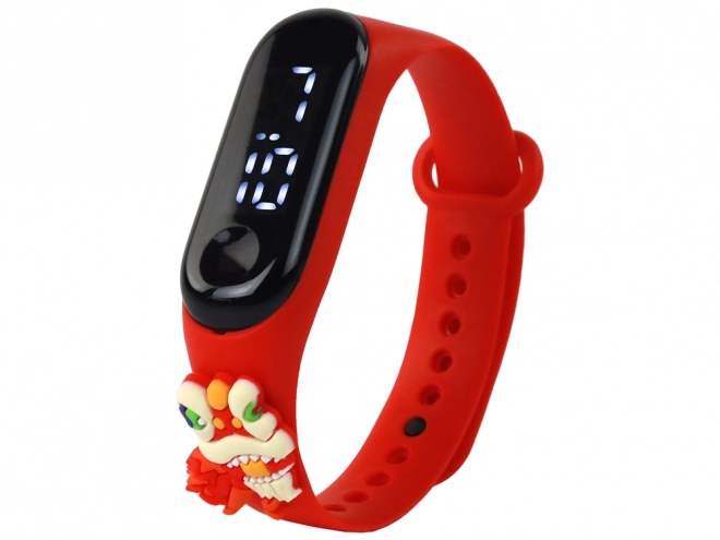 Kinderhorloge met touchscreen Draak Rood