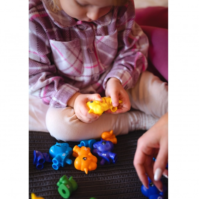 Montessori set voor het leren van cijfers en kleuren Eenhoorns