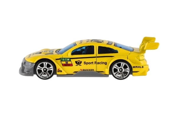 Auto race 6 stuks metaal/plastic 8cm vrije loop in doosje 10,5x27x4cm