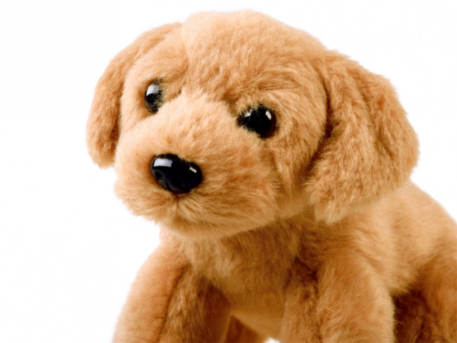 Zittende pluchen hond 13 cm