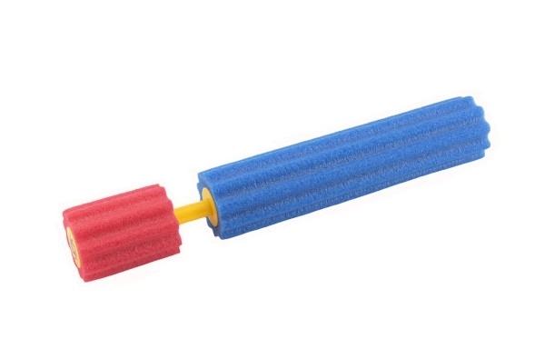 Waterpijp schuim spuit 35cm gemengde kleuren in net
