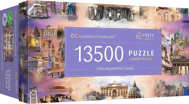 Puzzel 13.500 stukjes Steden boven de wolken