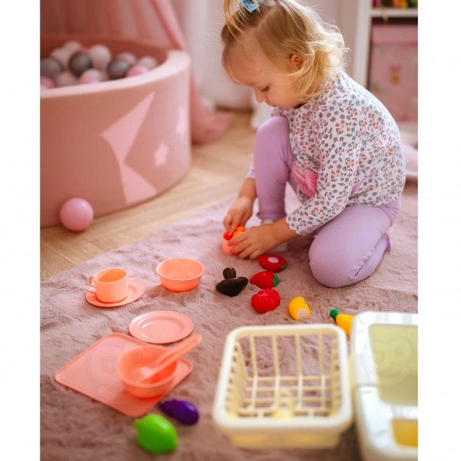 Spoelbak voor kinderen met stromend water - roze