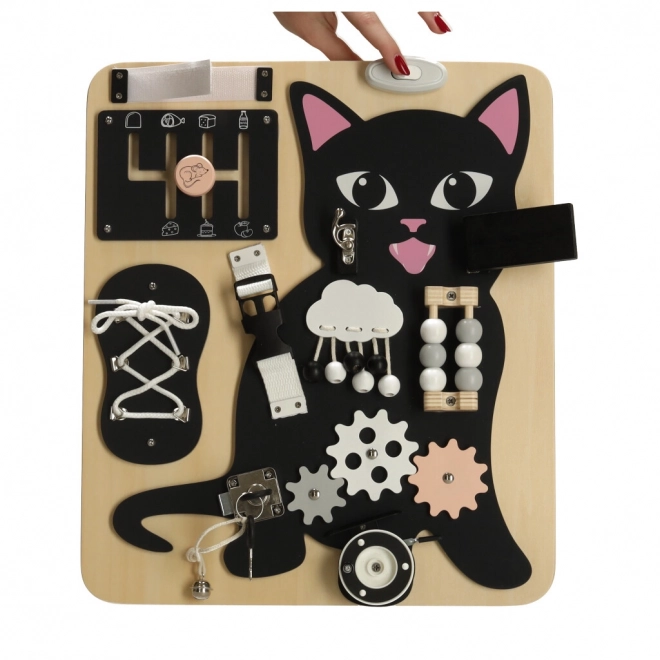 Houten sensorische plank Kat