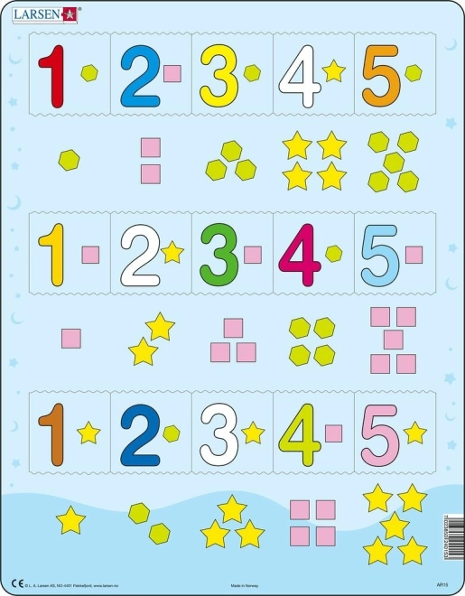 Larsen Educatieve Puzzel Tellen tot Vijf