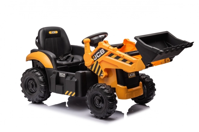 Kinder ritje op JCB Traktor met graafmachine
