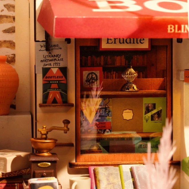 Rolife DIY 3D houten puzzel Boekenwinkel op de hoek