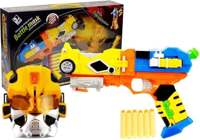 Schuimblaster 2-in-1 met masker en transformatie naar robot