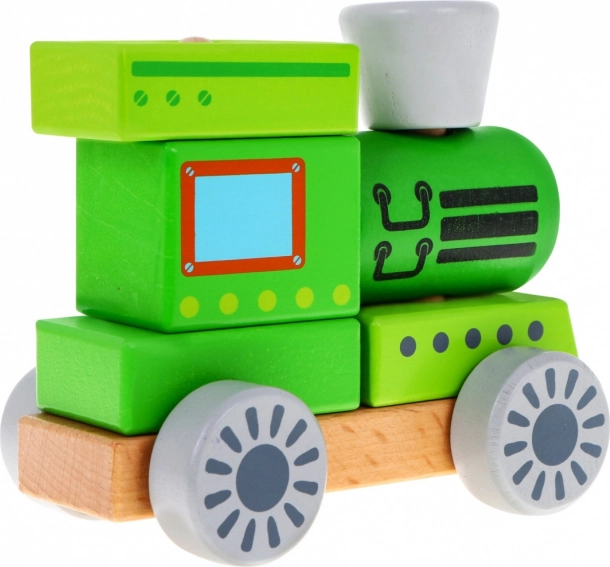 Creatief stapelen met 6 houten blokken