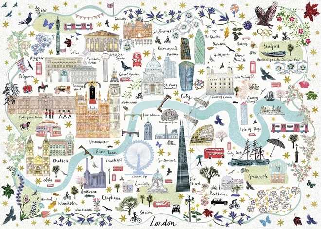 Gibsons puzzel kaart van Londen 1000 stukjes
