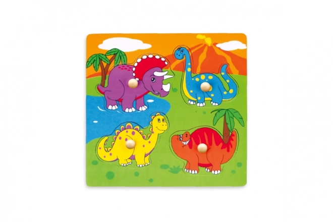 Houten inlegpuzzel - dinosaurussen