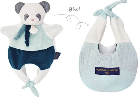 Doudou knuffeldoekje Panda in tas