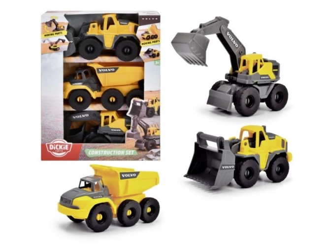 Bouwset VOLVO – 3 bouwmachines, 16 cm (1:36)