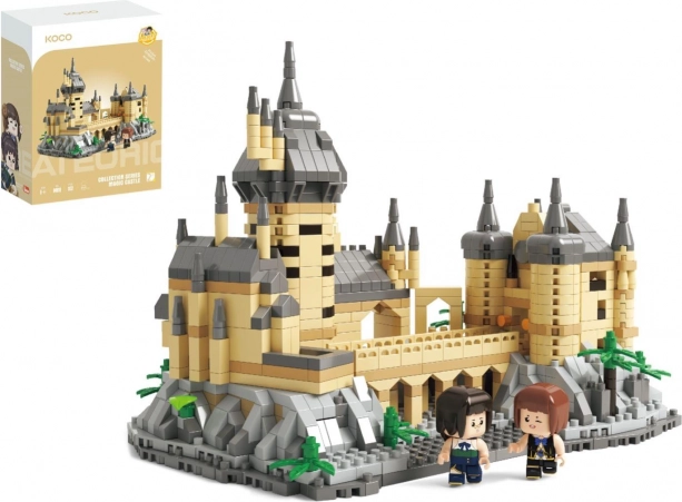 Bouwset KOCO magisch kasteel, plastic, 1132 stuks