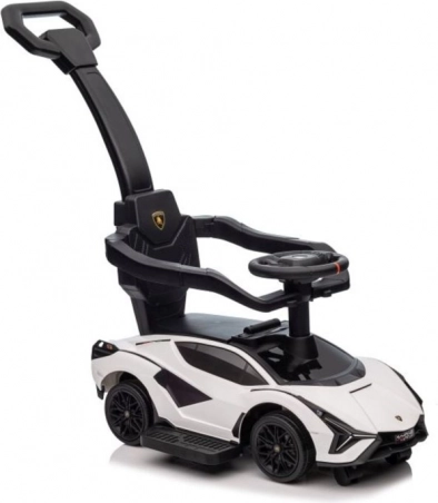 Loopfiets met duwstang Lamborghini QLS-996T – Wit