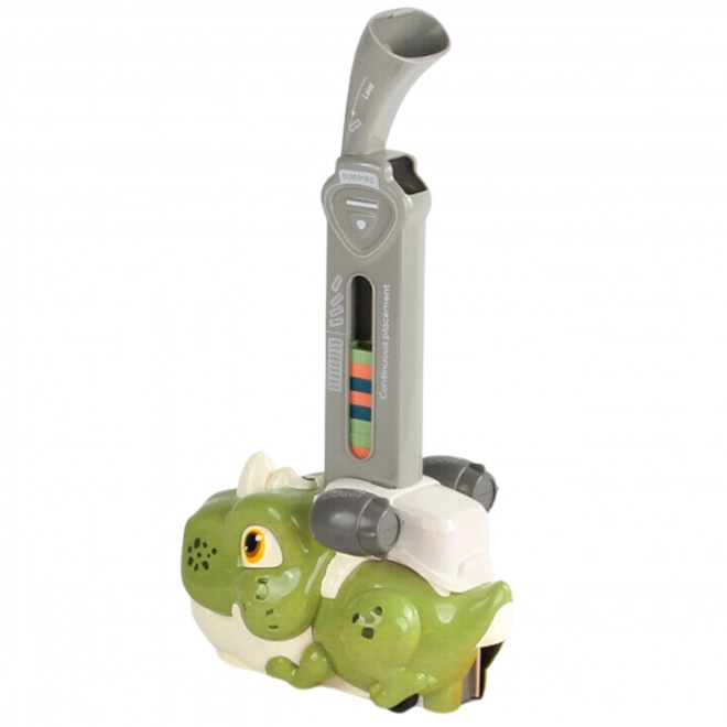 Elektrische locomotief dinosaurus met Domino-blokken