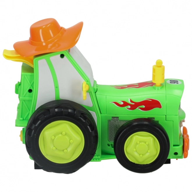 Groene springende dansende tractor op afstandsbediening