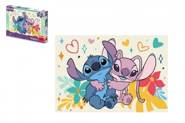 Dino puzzel Stitch en Angel 24 stukjes