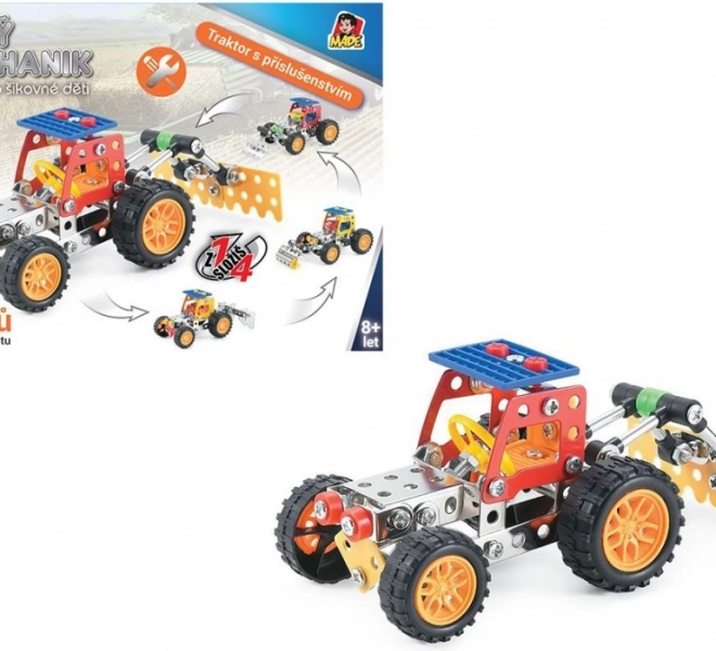 Kleine monteur trekker met accessoires