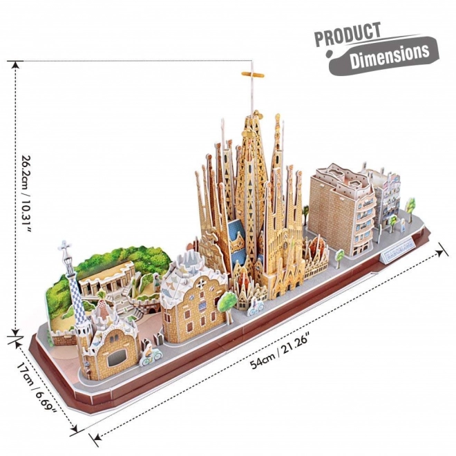 3D puzzel Lijn van de Stad Barcelona