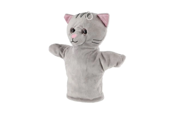 Pluchen handpop dier 24 cm