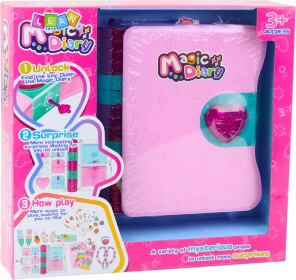 Geheim dagboek met slot roze
