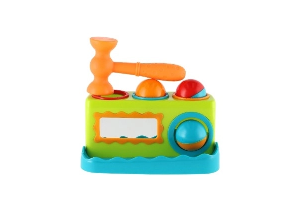 Hamertje met kunststof hamer en spiegeltje 21cm