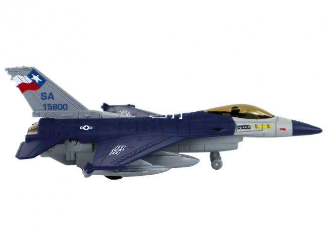 Modelvliegtuig met wrijving motor Marineblauw of grijze kleur